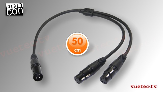 Y-Adapter XLR - XLR-3M zu 2x XLR-3F