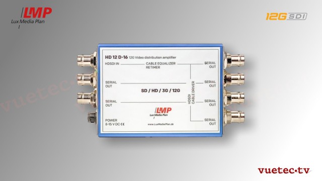 Distribution Amplifier HD12D-16 - 1 auf 6 12GSDI