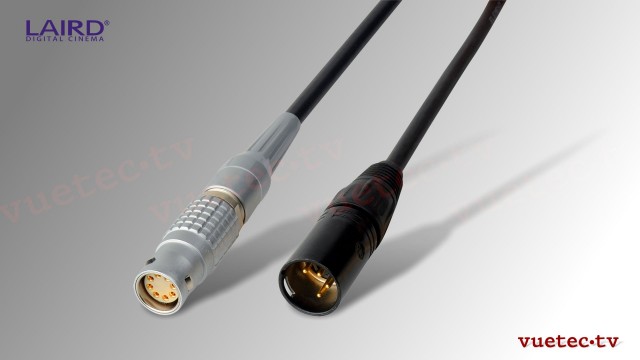 Laird RD1-PWR11-01 Power Cable 12V DC Lemo 3B 8-Pin Female to 4-Pin XLR Male - 1 Foot